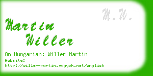 martin willer business card